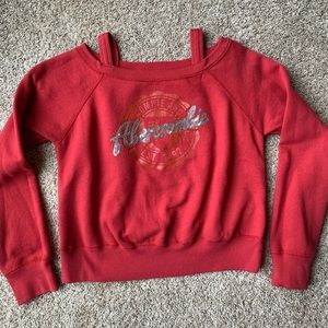 Girls Abercrombie Cold Shoulder Sweatshirt
